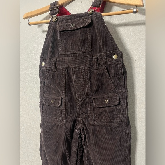 Y2K Vintage Dark Brown Corduroy Gymboree Overalls size 3T - Picture 2 of 9